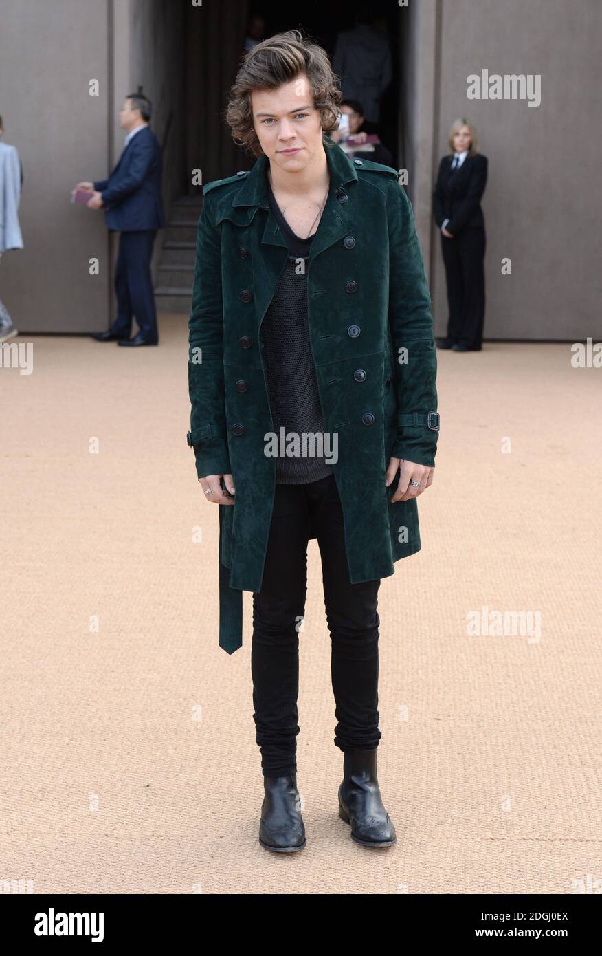 Harry Styles arriving at the Burberry Catwalk Show Kensington