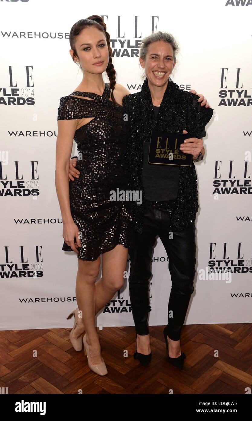 Isabel Marant and Olga Kurylenko arriving at The Elle Style Awards 2014