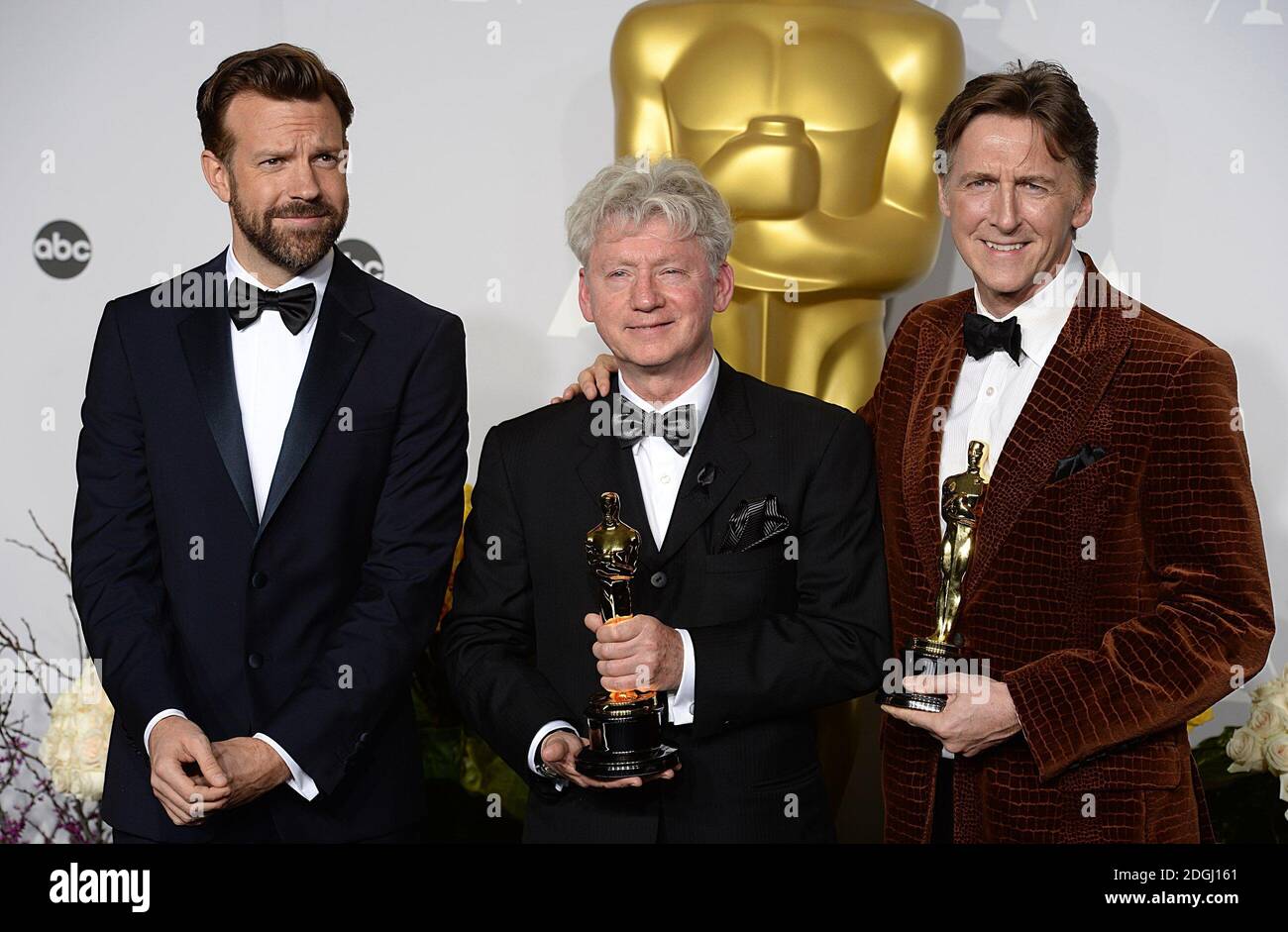 Malcolm Clarke (centre) and Carl Freed with the Best Documentary award