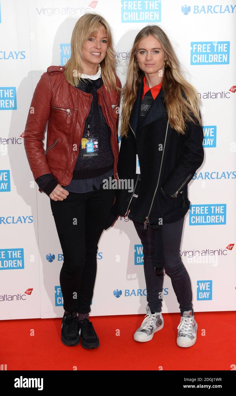 Isabella Calthorpe and Cressida Bonas arriving at WE Day, Wembley Arena, London. Stock Photo