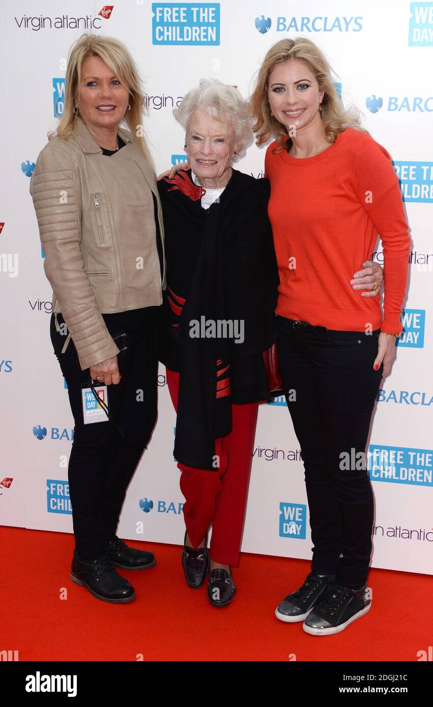 Holly Branson with mother Joan and Grandmother arriving at WE Day