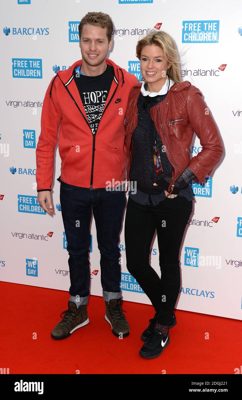 Sam Branson and Isabella Calthorpe arriving at WE Day, Wembley Arena, London. Stock Photo