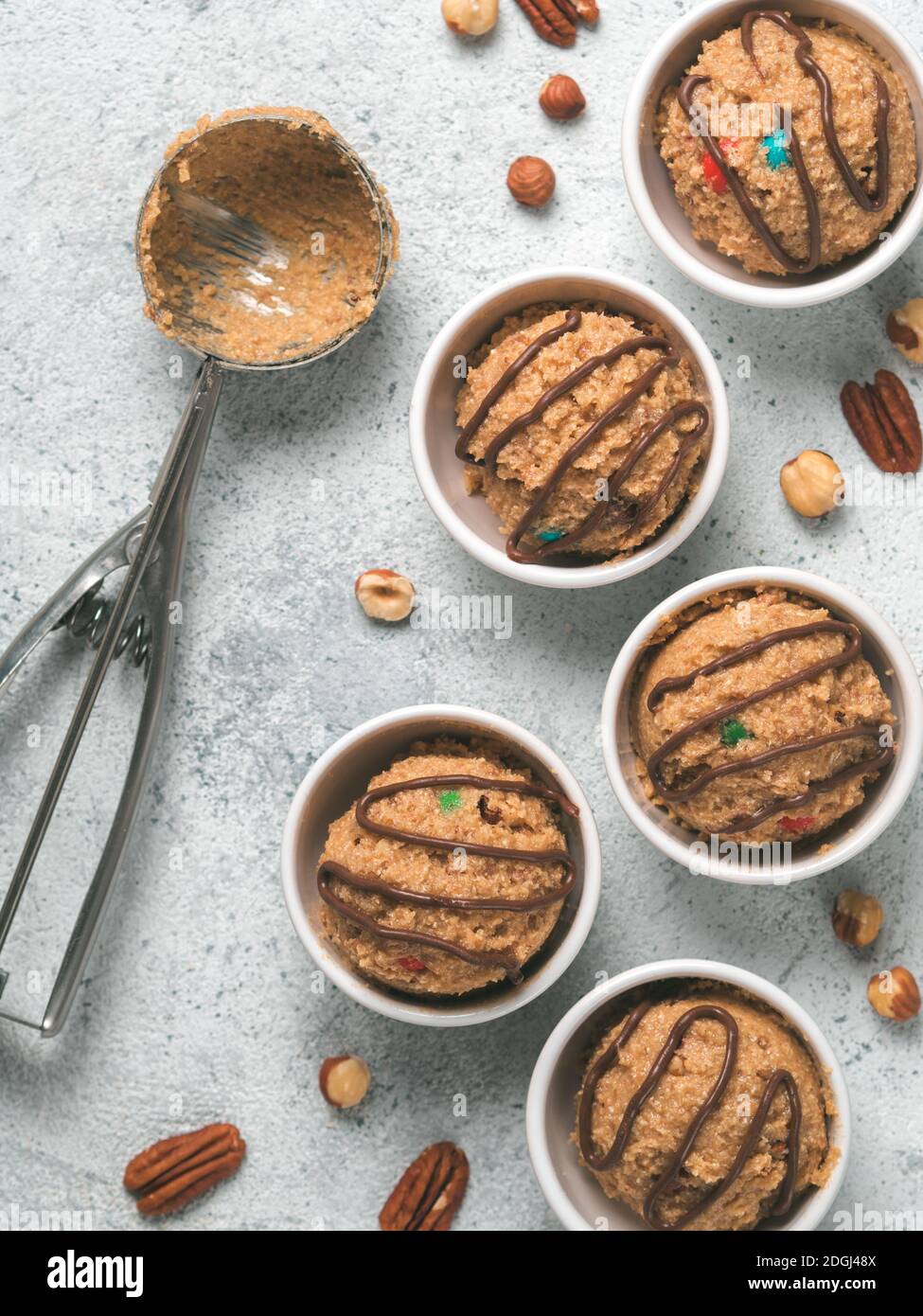 Eatable raw monster cookie dough Stock Photo