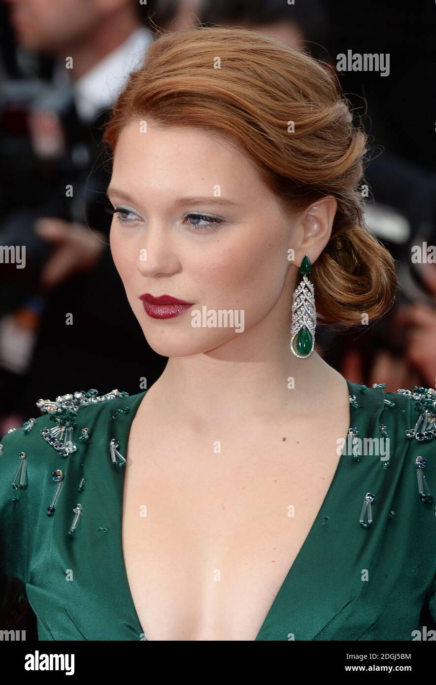 Lea Seydoux arriving at the Saint Laurent Premiere, part of the 67th