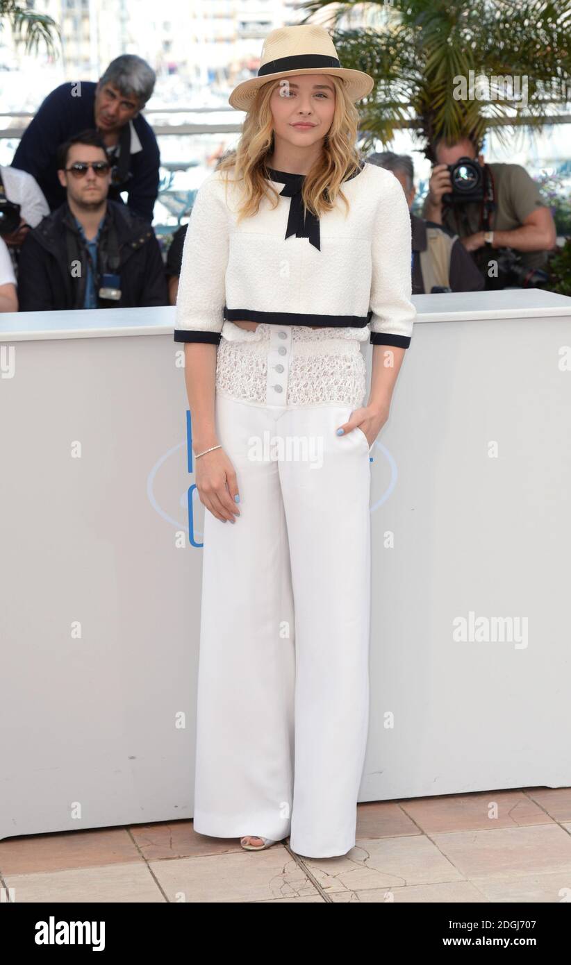 Chloe Grace Moretz attending the photocall for Sils Maria at the Palais du Festival, part of the 67th Festival de Cannes. Stock Photo