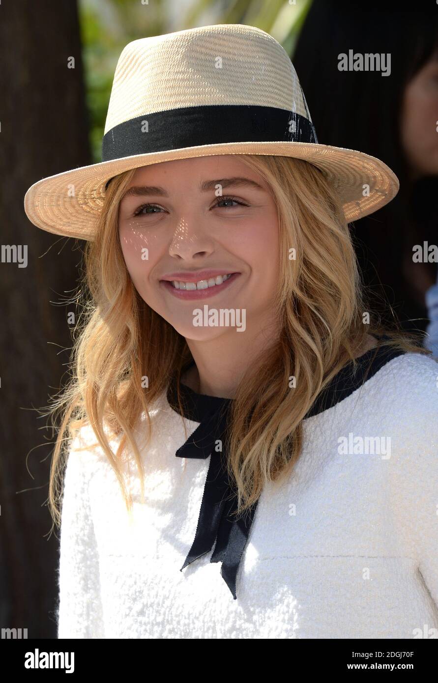 Chloe Grace Moretz attending the photocall for Sils Maria at the Palais du Festival, part of the 67th Festival de Cannes. Stock Photo
