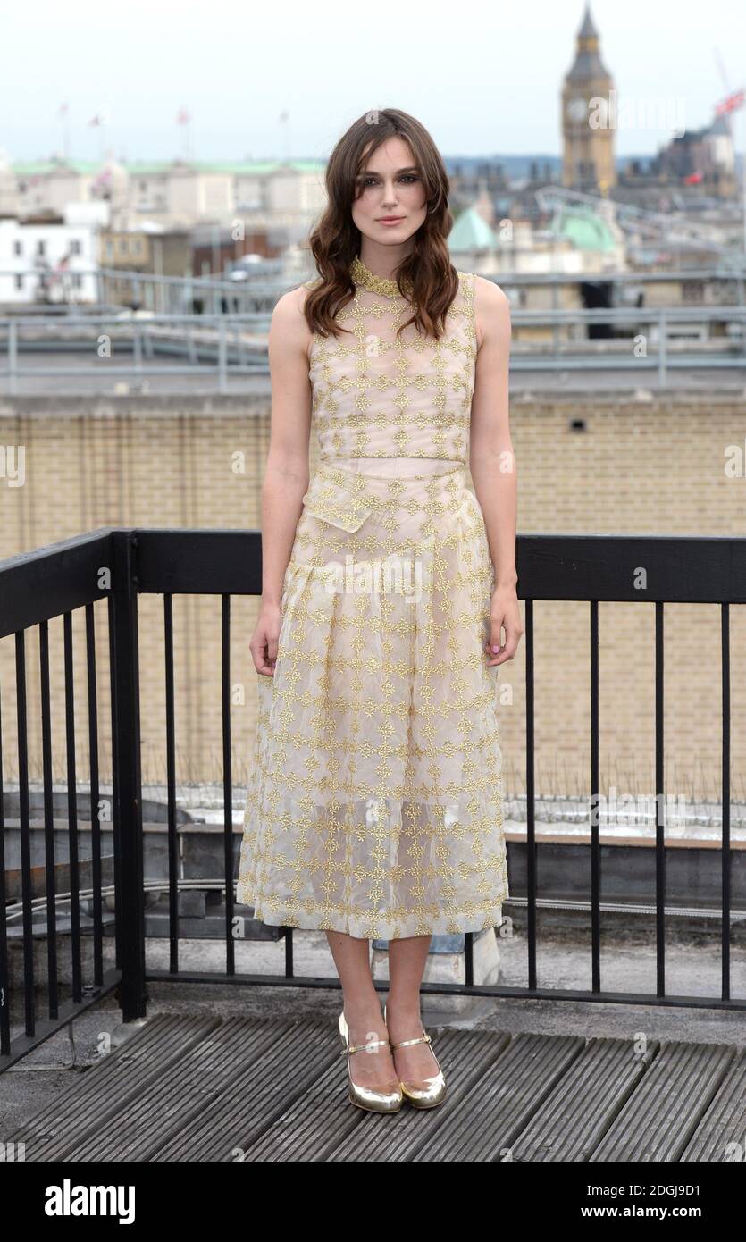 Keira Knightley at the photocall for Begin Again, Picturehouse Cinemas