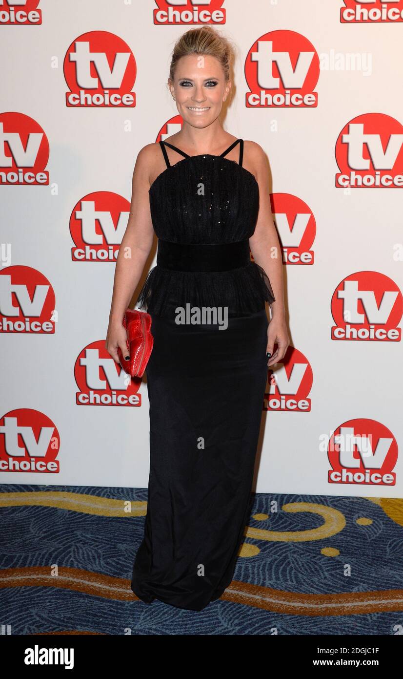 Georgie Thompson arriving at the 2014 TV Choice Awards, The Park Lane Hilton, London.  Stock Photo