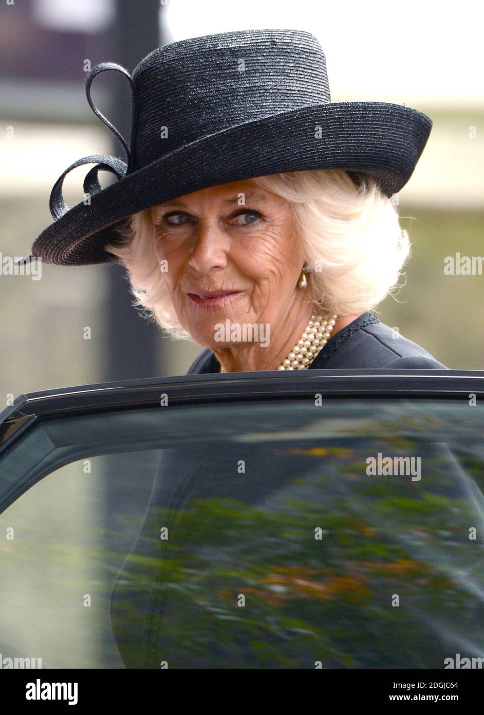 The Duchess of Cornwall arriving at the Memorial Service for her ...