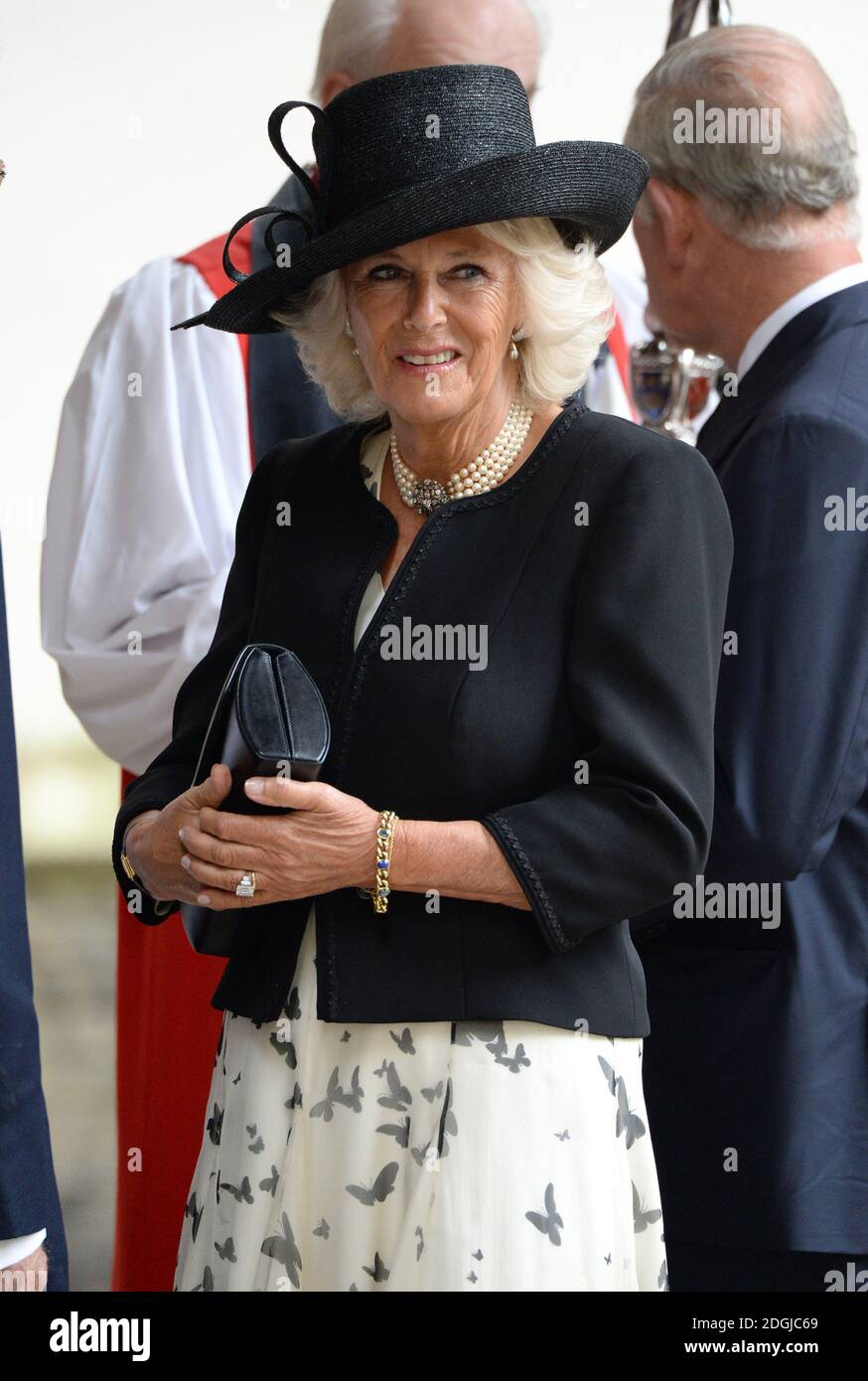 The Duchess of Cornwall arriving at the Memorial Service for her ...
