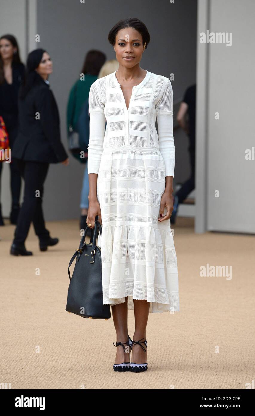 Naomie Harris at the Burberry Prorsum Catwalk Show part of London Fashion Week SS15 Hyde Park London Stock Photo Alamy