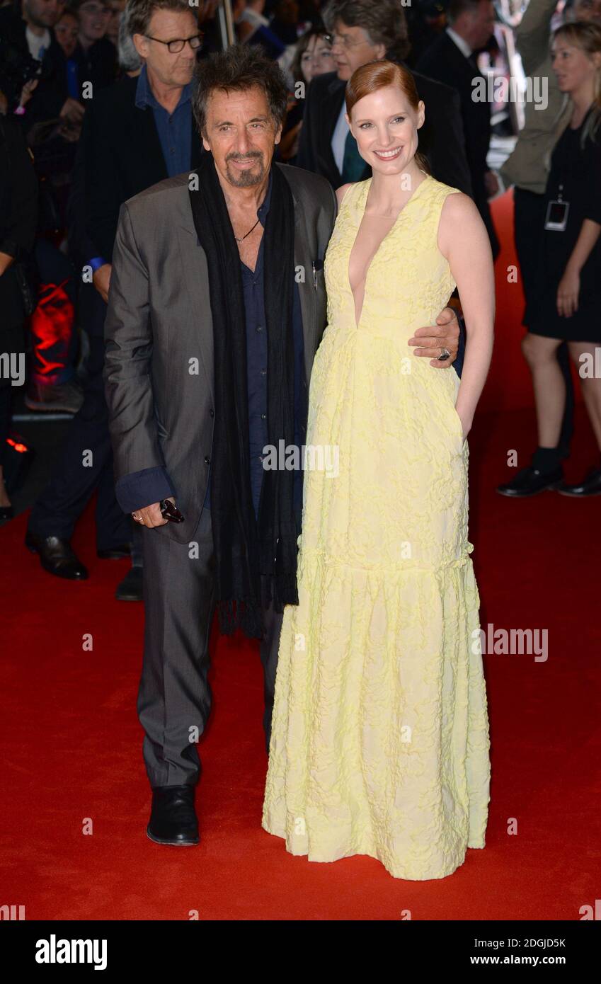 Al Pacino and Jessica Chastain arriving at the Salome & Wilde Salome UK