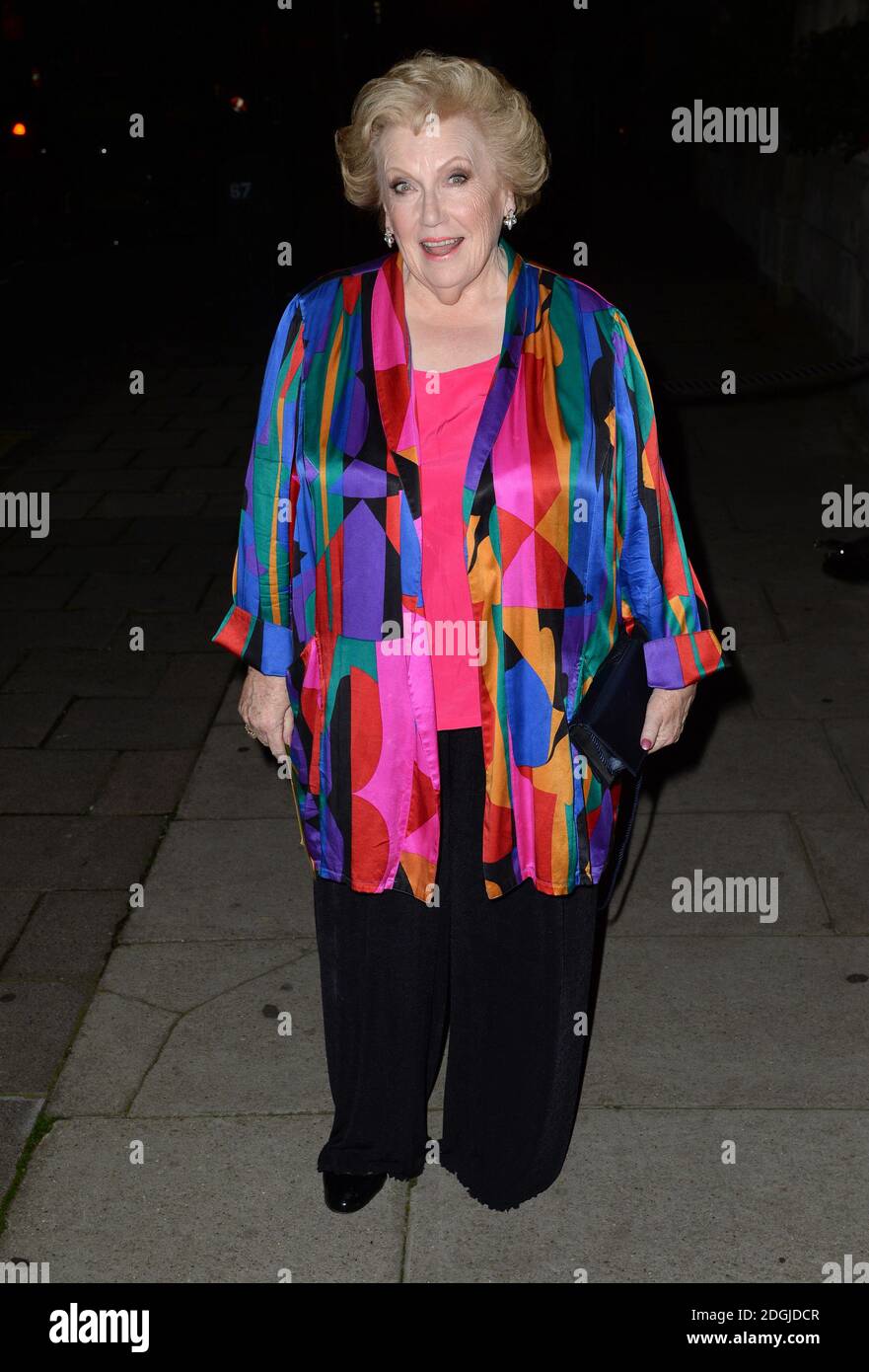 Denise Robertson attends a party to celebrate Lorraine Kelly's 30 Years in Breakfast Television, the Langham Hotel, London.   Stock Photo