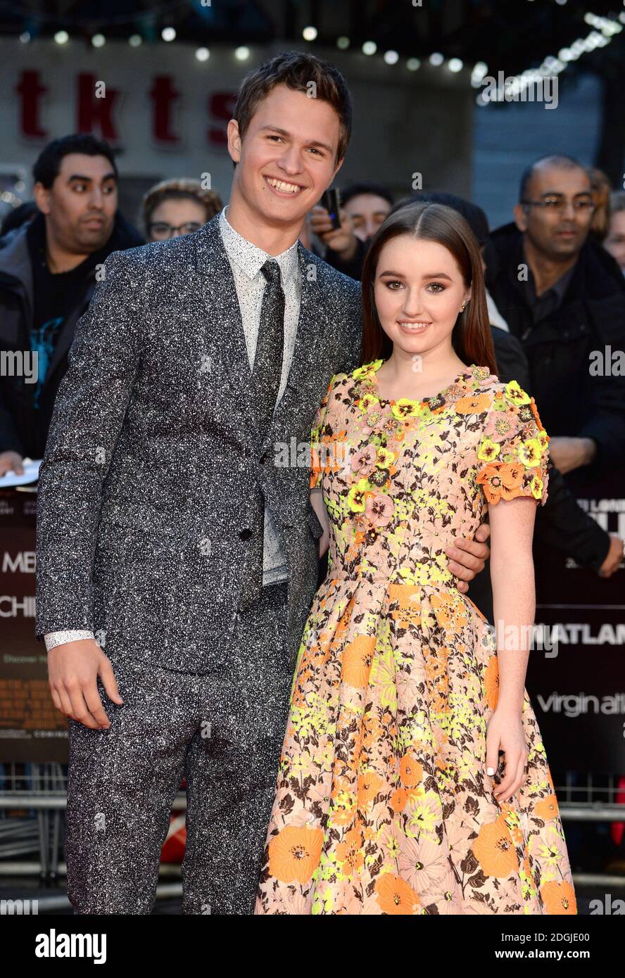 Kaitlyn Dever and Ansel Elgort arriving at the Men, Women & Children