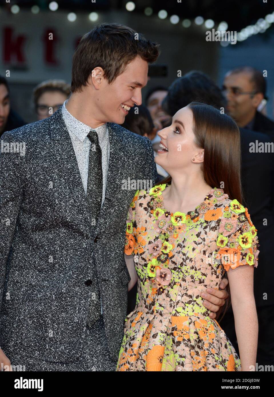 Kaitlyn Dever and Ansel Elgort arriving at the Men, Women & Children