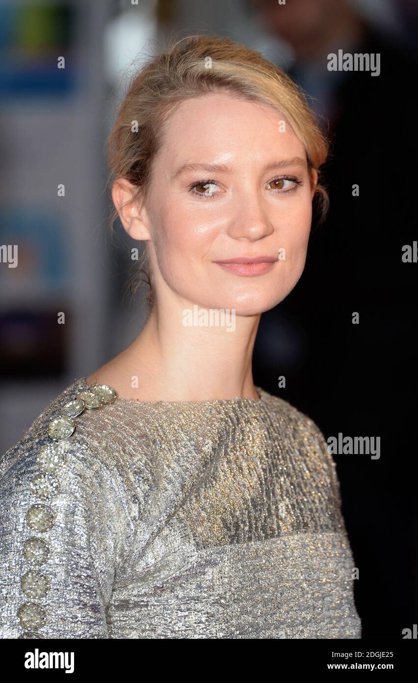 Mia Wasikowska attends the red carpet arrivals of Madame Bovary during ...