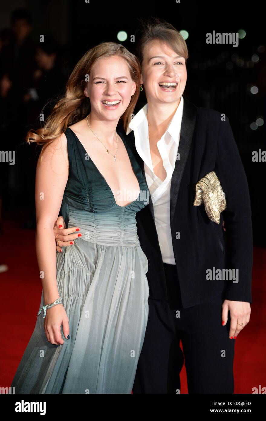Alicia Von Rittberg and Anamaria Marinca arriving at the Fury Premiere, the Closing Night Gala of the 2014 BFI London Film Festival, Odeon Cinema, Leicester Square, London. Stock Photo