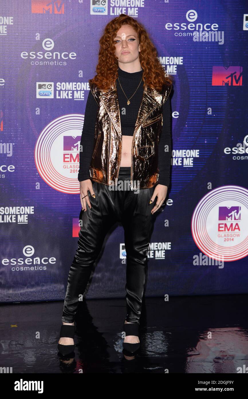 Jess Glynne arriving at the MTV Europe Music Awards at the Hydro in
