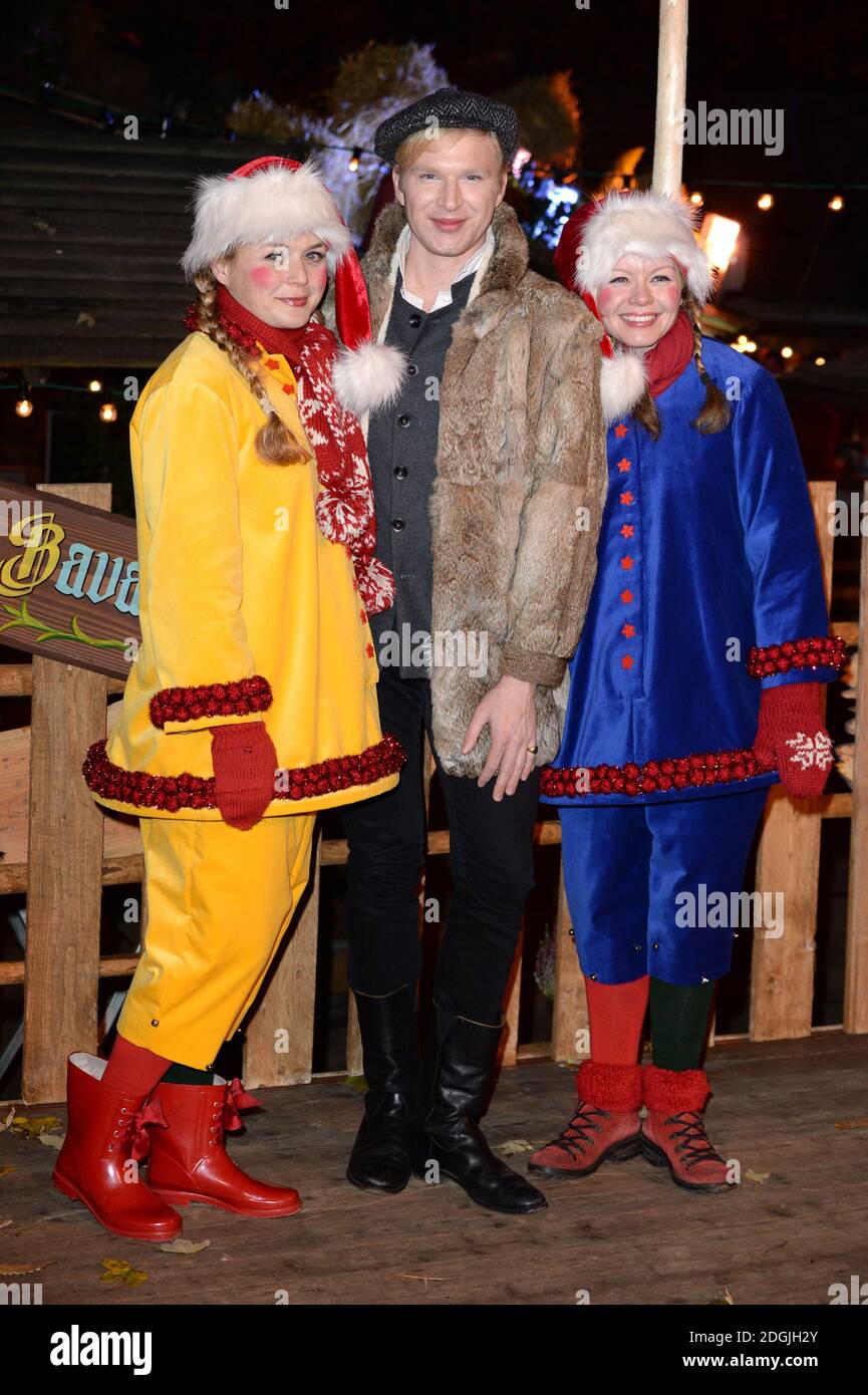 Henry Conway arriving at Hyde Park's Winter Wonderland, London. Stock Photo