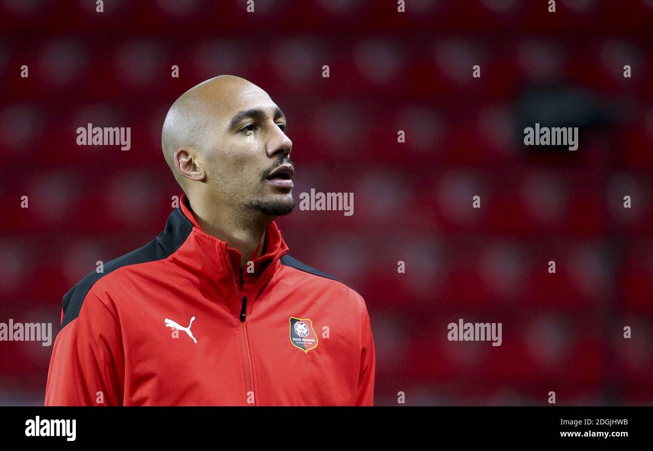 Steven Nzonzi of Stade Rennais during the UEFA Champions League, Group E football match between Stade Rennais and Sevilla FC (FC Seville) on December 8, 2020 at Roazhon Park in Rennes, France - Photo Jean Catuffe / DPPI / LM Stock Photo