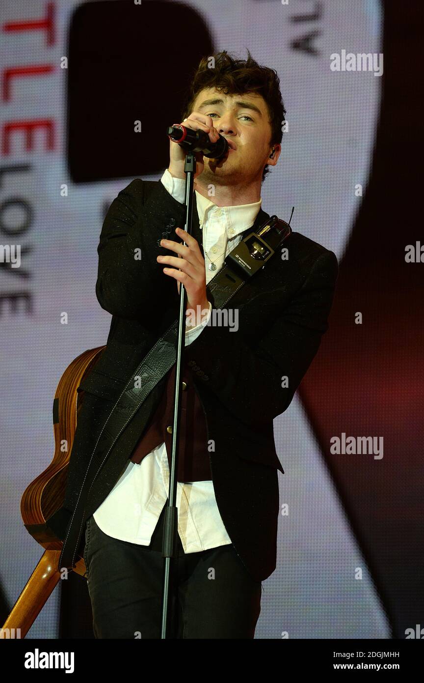 EXCLUSIVE *** Jake Roche of Rixton live on stage during the Capital FM ...
