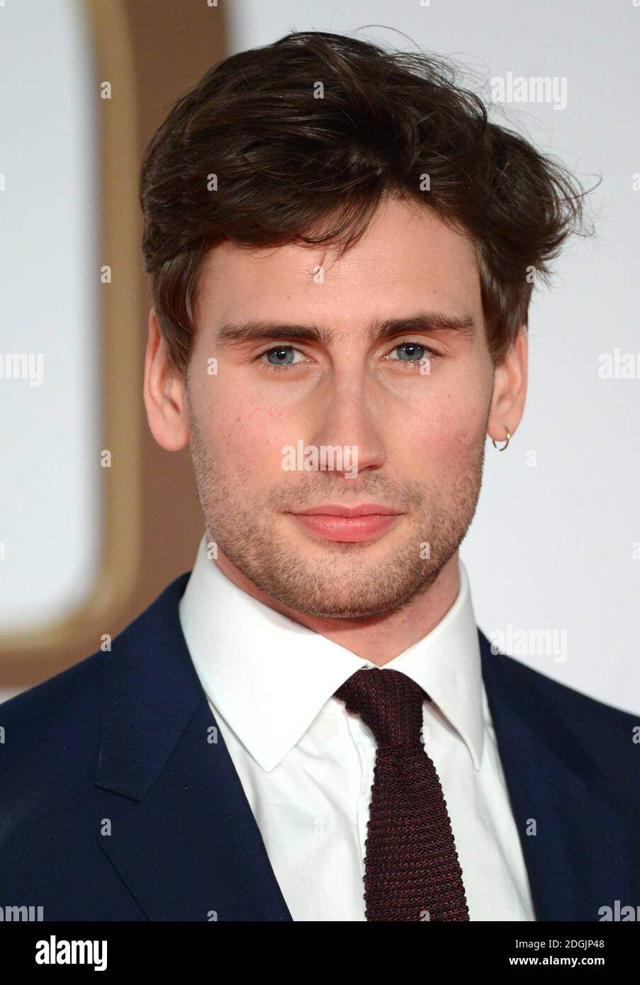 Edward Holcroft arriving at the Kingsman The Secret Service World