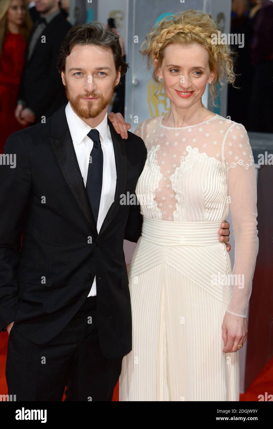 James McAvoy and wife Anne-Marie Duff attending the EE British Academy Film Awards 2015 held at the Royal Opera House in Covent Garden, London UK. Stock Photo