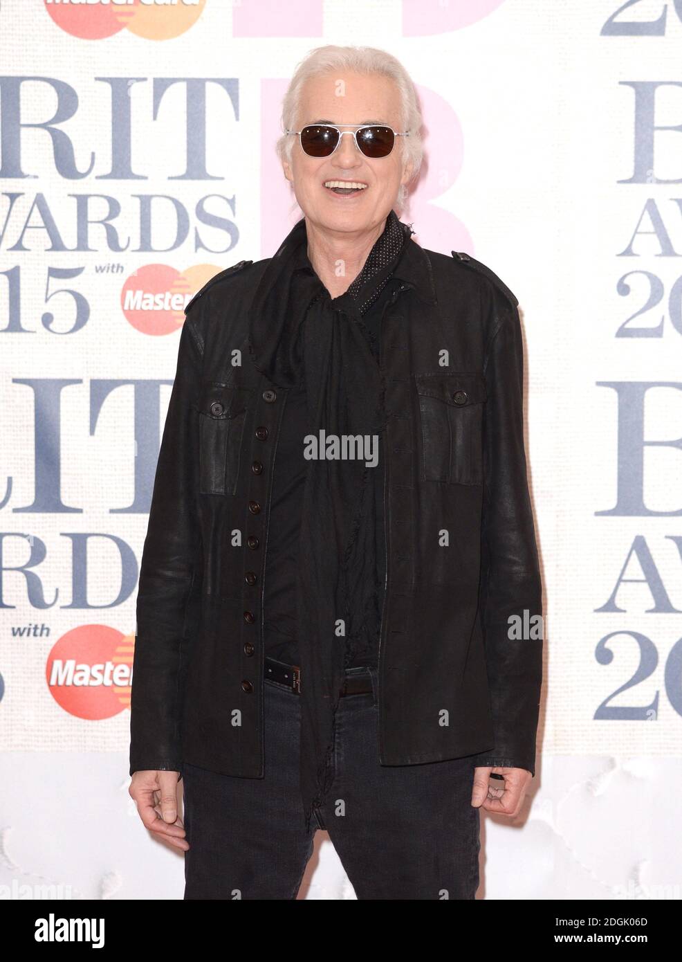 Jimmy Page attending the Brit Awards 2015 with MasterCard held at The ...