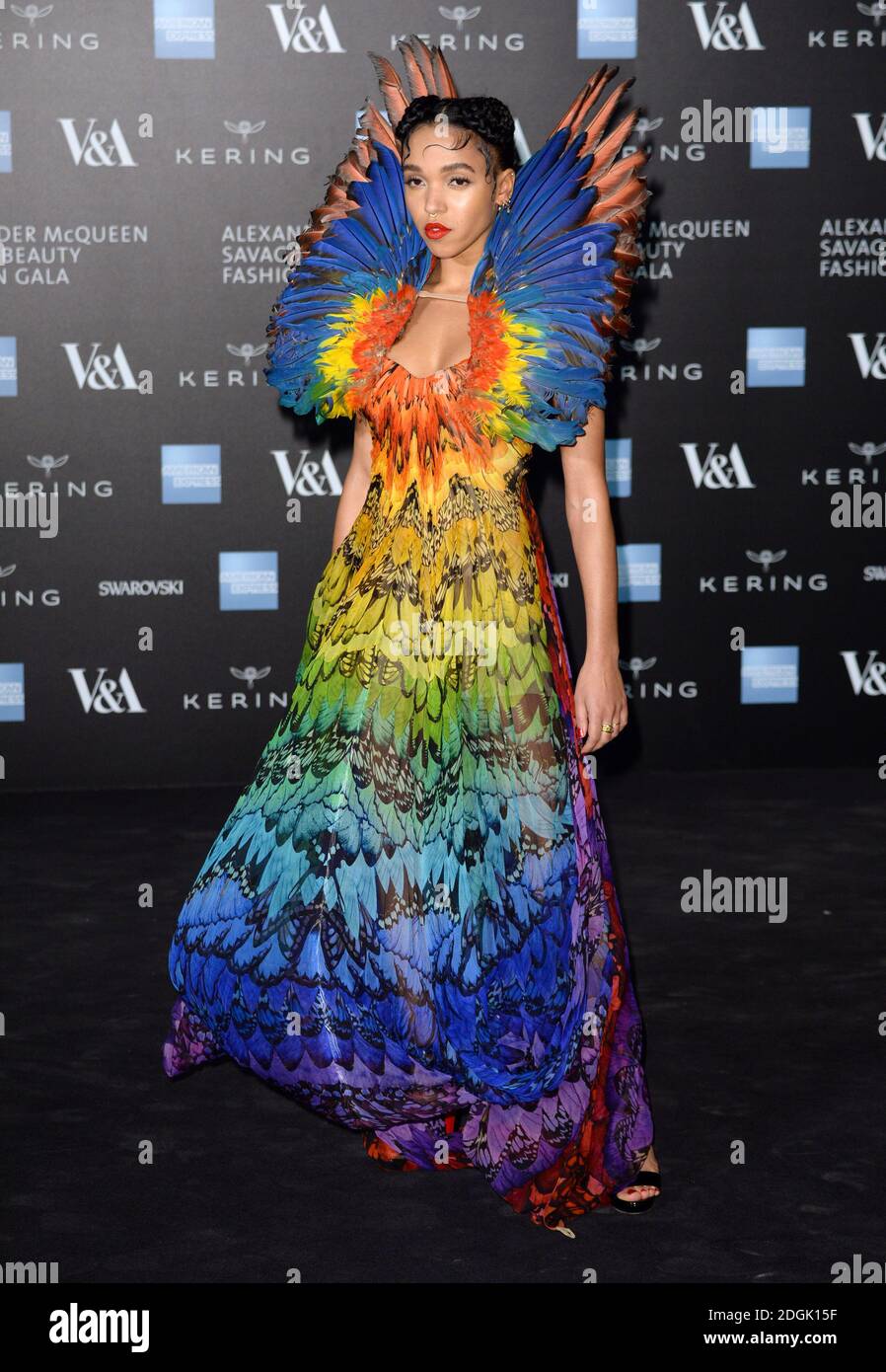 FKA Twigs arriving at the Alexander McQueen: Savage Beauty exhibition