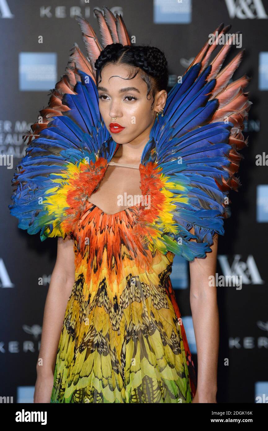 FKA Twigs arriving at the Alexander McQueen: Savage Beauty exhibition