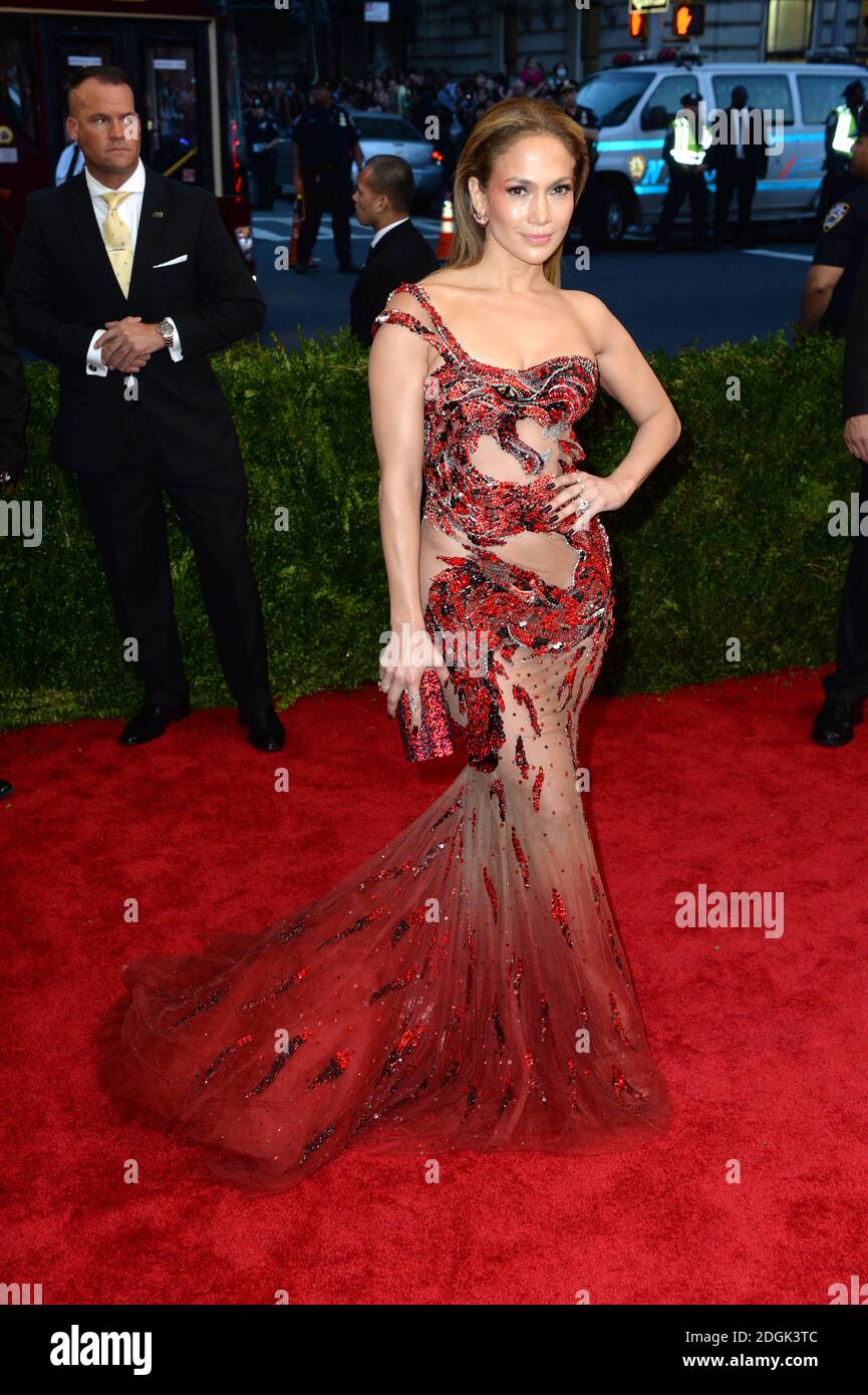 Met Gala Red Carpet Dresses Jennifer Lopez Sexy See Trough One Shoulder ...