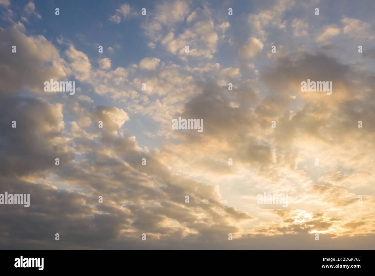 Sunset cloudy sky with dramatic color Stock Photo - Alamy