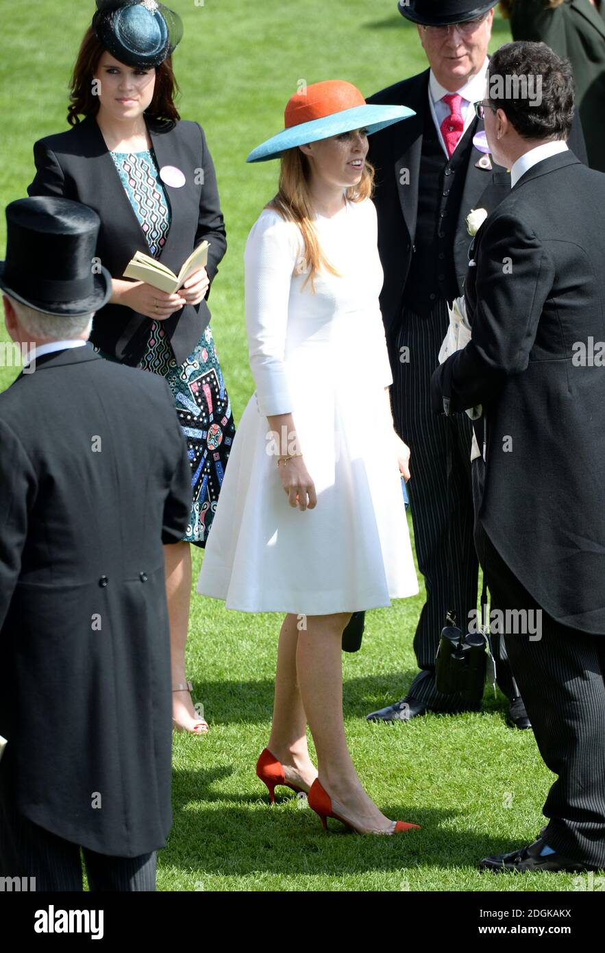 Princess beatrice left and princess eugenie hi res stock