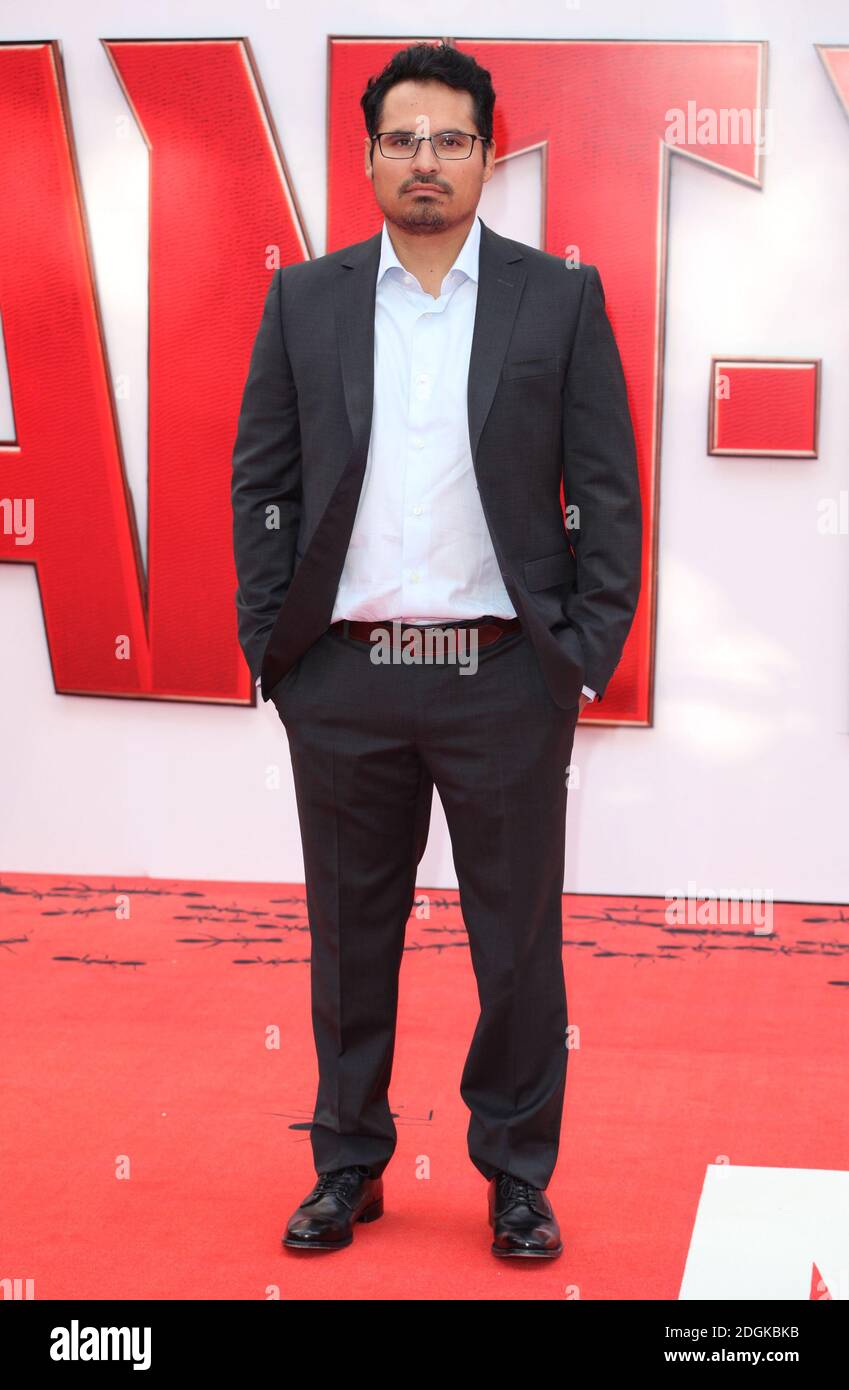 Michael Pena arriving for the Ant-Man premiere, at the Odeon Leicester Square, London. Stock Photo