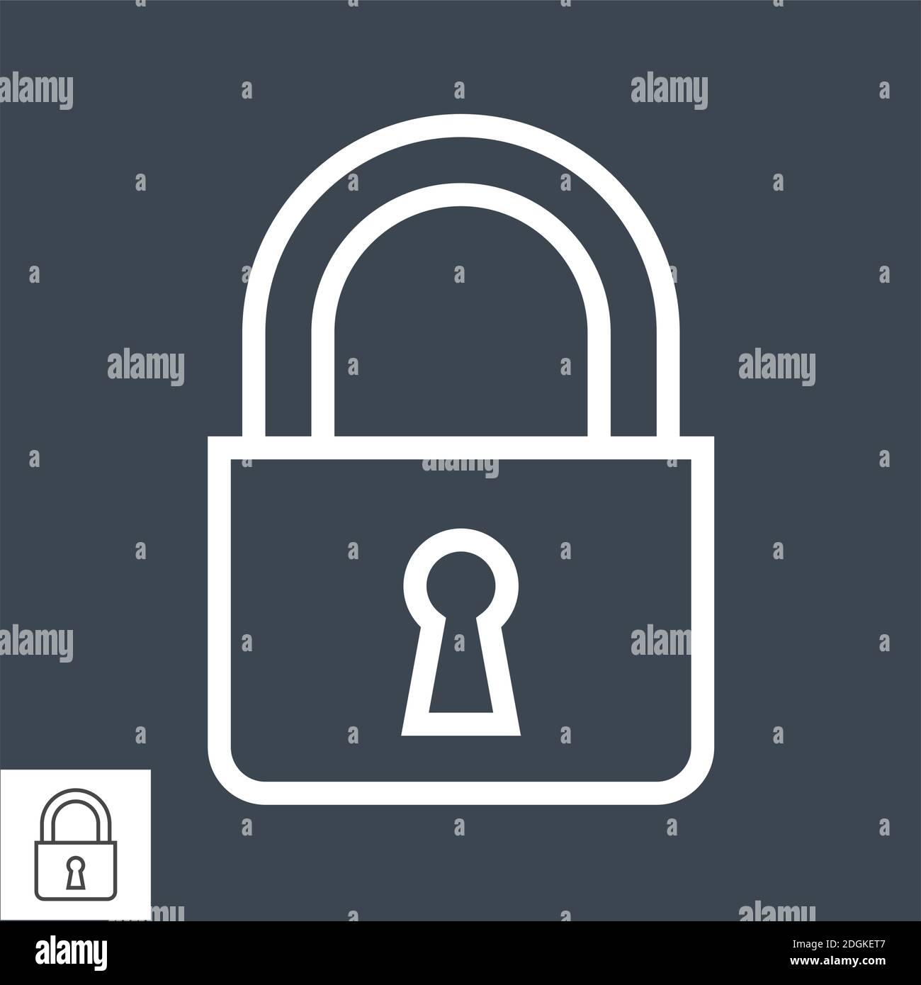Padlock Icon. Thin Line Vector Illustration Stock Vector Image & Art ...