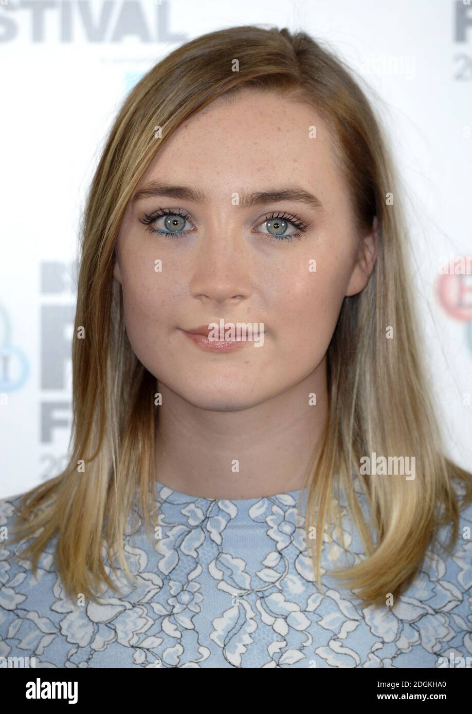 Saoirse Ronan at the BFI London Film Festival photocall for Brooklyn