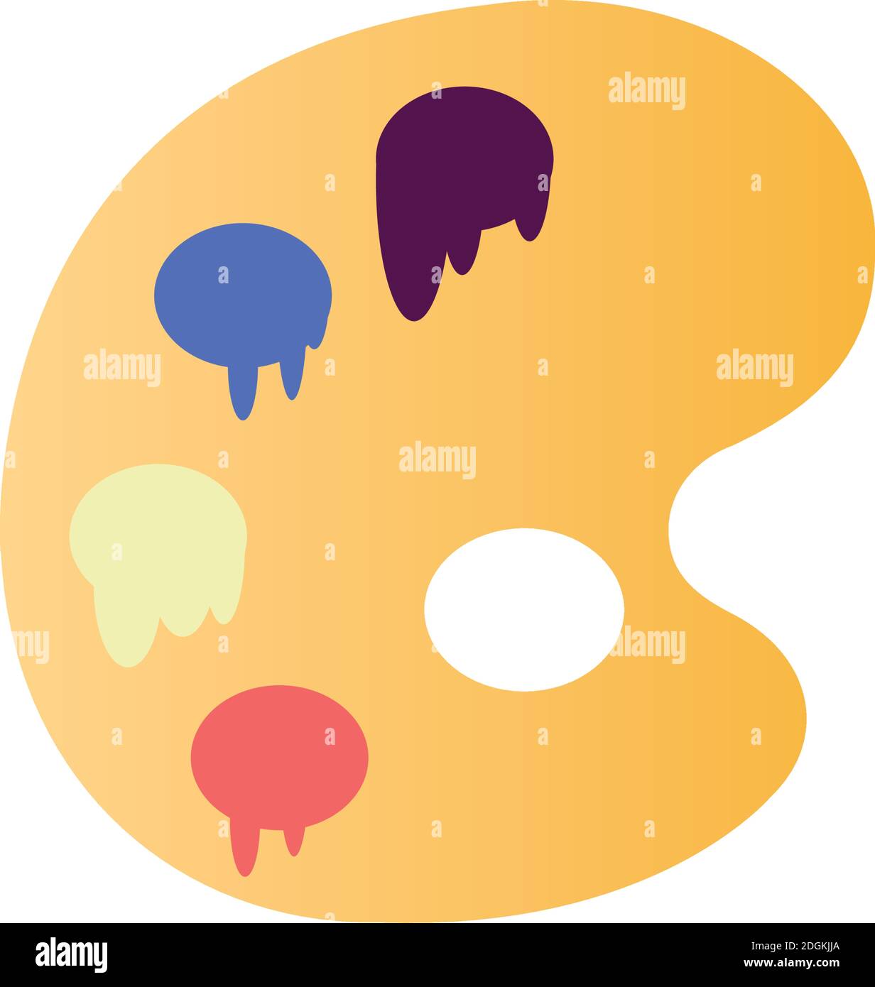 palette of paints flat style icon vector illustration design Stock ...