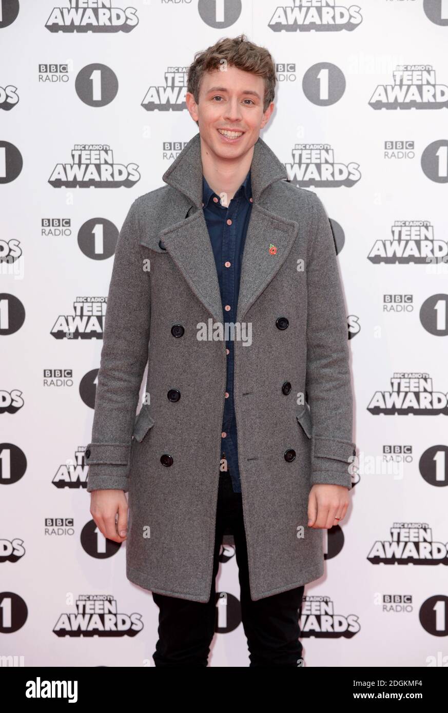 Matt Edmondson arriving for the BBC Radio 1 Teen Awards, Wembley Arena