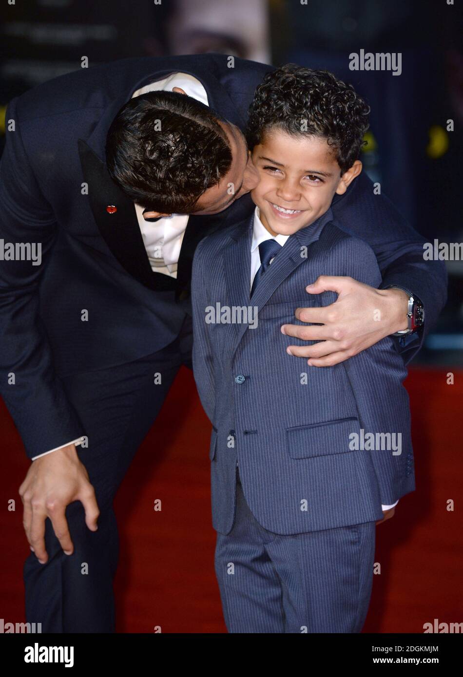Cristiano Ronaldo and son Cristiano Ronaldo Junior attending the world premiere of Ronaldo at Vue West End Cinema in Leicester Square London Stock Photo Alamy