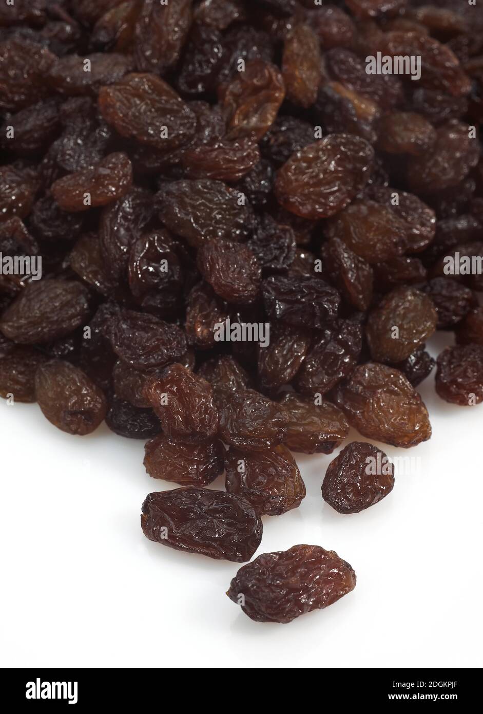 Currant, vitis vinifera apyrena, Black Corinth dried grape Fruits Stock