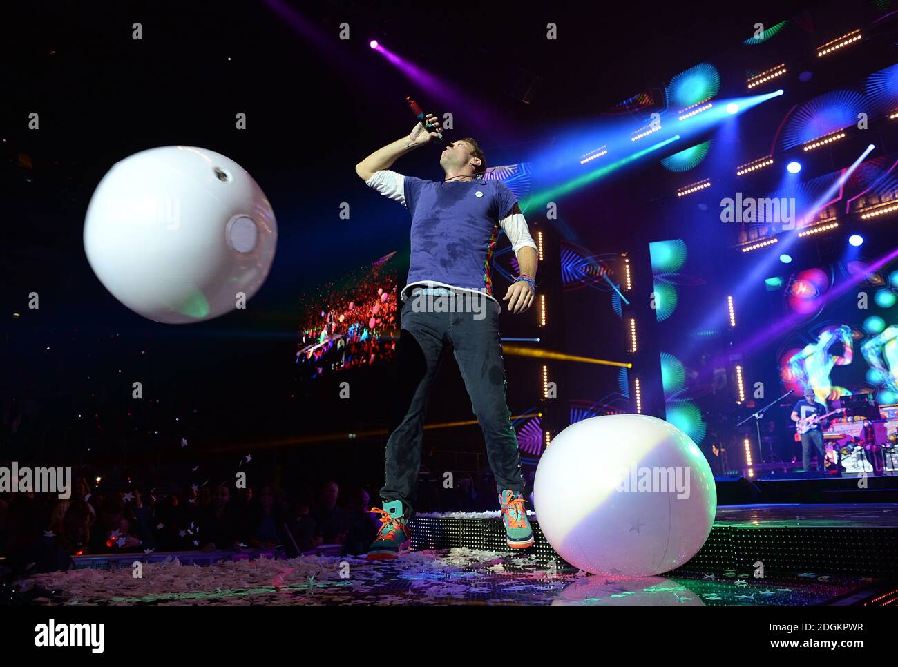 Chris Martin of Coldplay performs on stage during the Capital FM Jingle ...