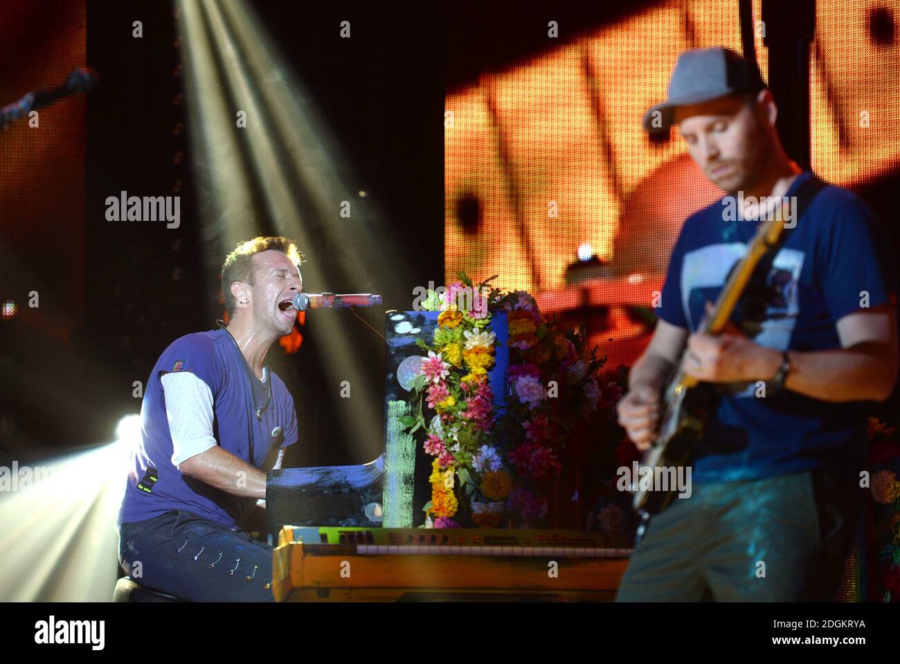 Chris Martin of Coldplay performs on stage during the Capital FM Jingle ...