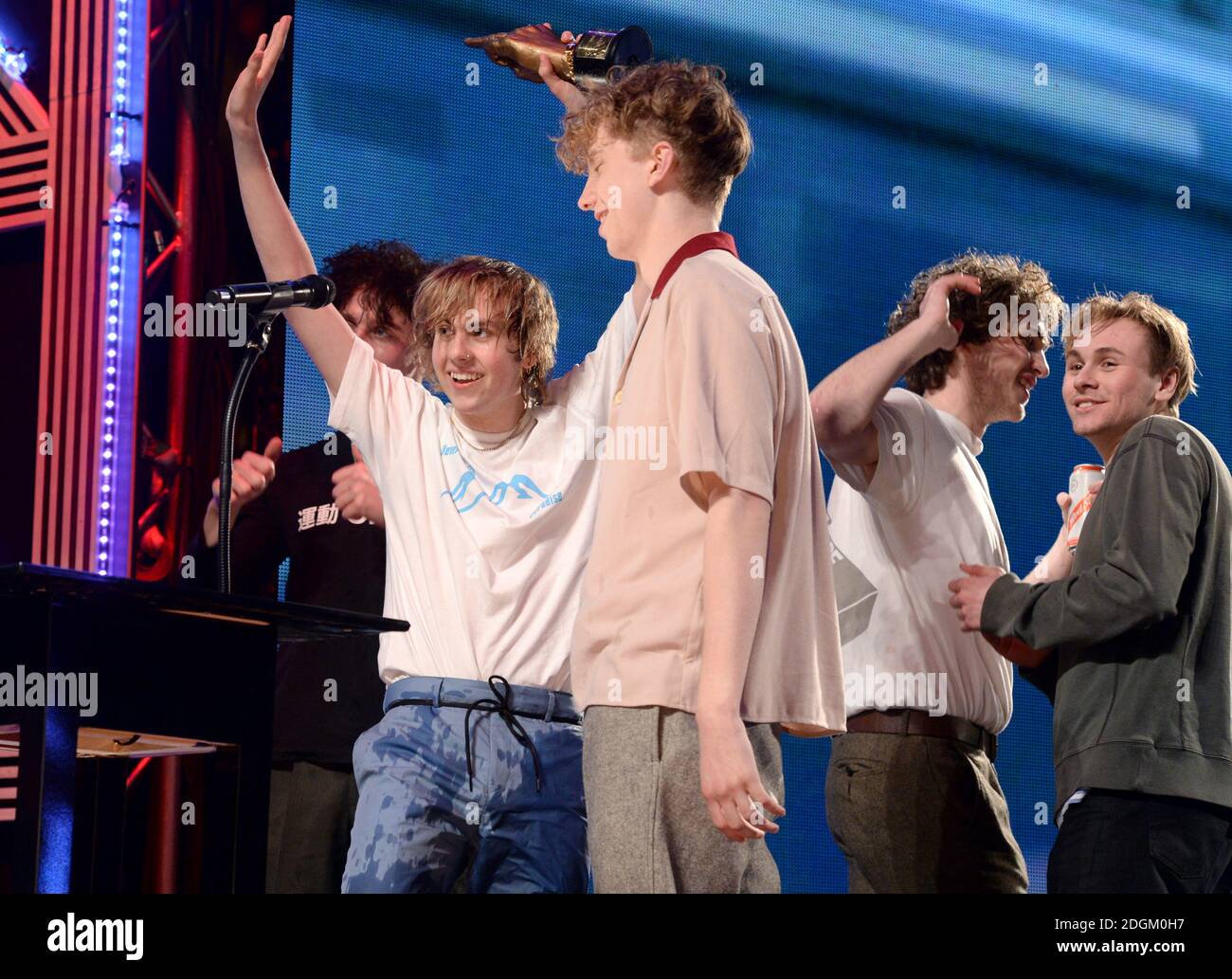 Rat Boy collecting the Best New Artist Award on stage during the NME Awards  2016 with Austin, Texas, at the O2 Brixton Academy, London Stock Photo -  Alamy
