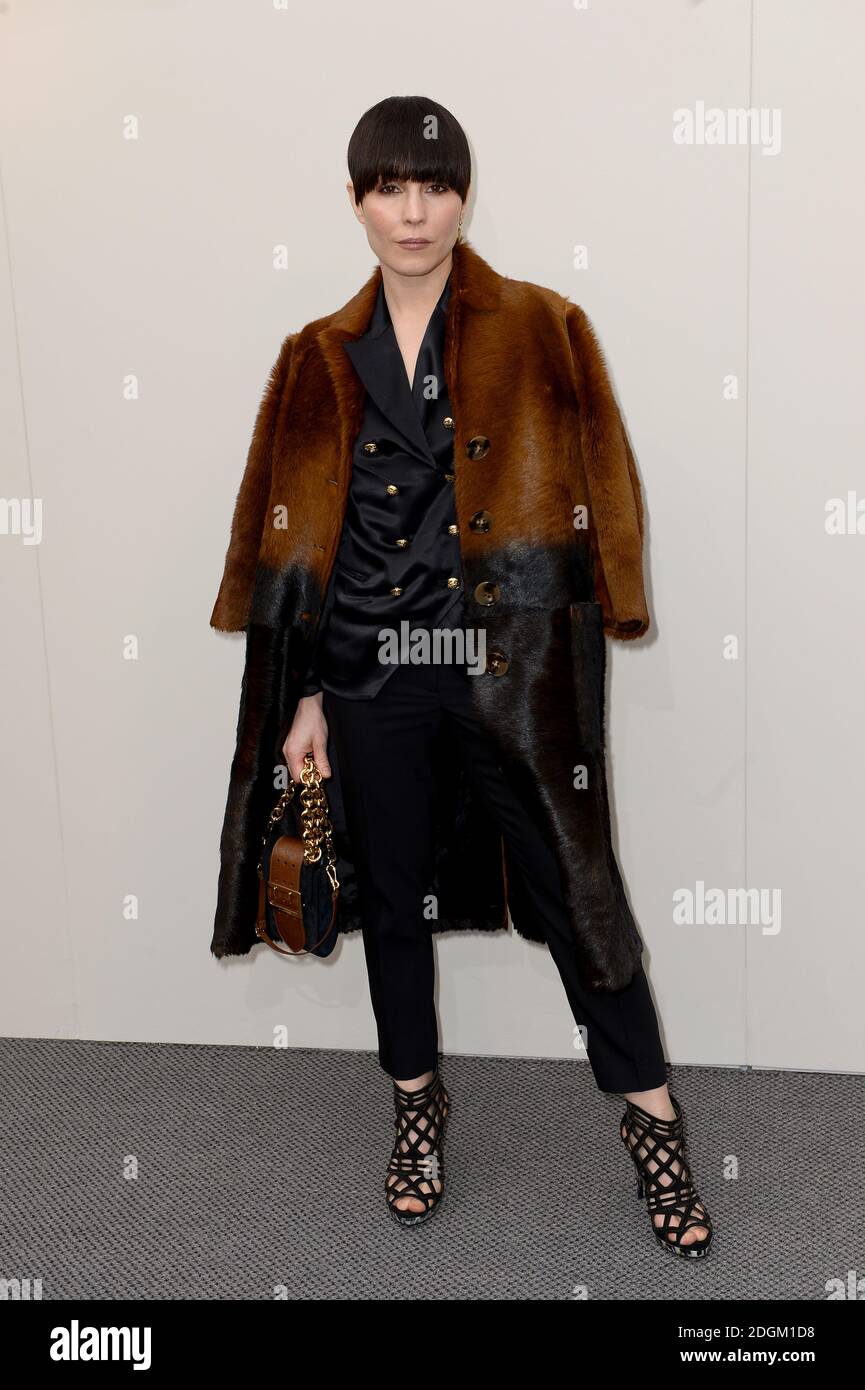 Noomi Rapace arriving for the Burberry Prorsum womenswear catwalk show