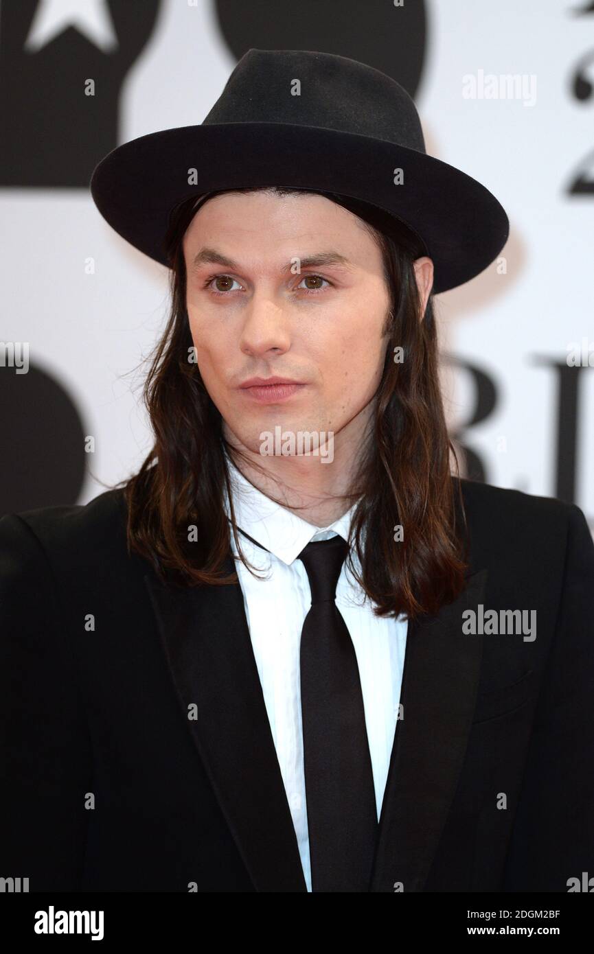 James Bay arriving for the 2016 Brit Awards at the O2 Arena, London Stock Photo Alamy