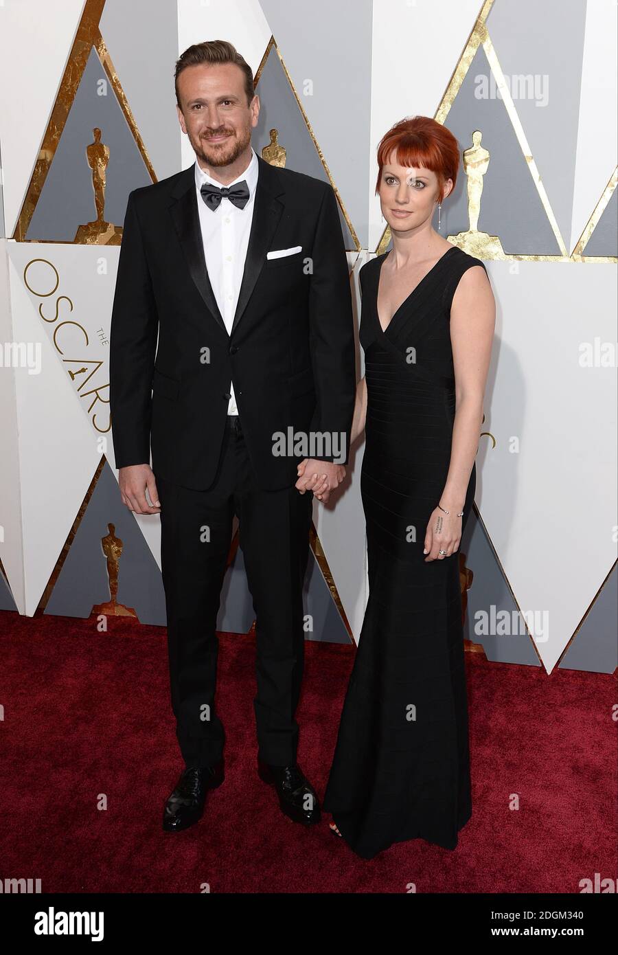 Jason Segel, left, and Alexis Mixter arriving at the 88th Academy Awards held at the Dolby Theatre in Hollywood, Los Angeles, CA, USA, February 28, 2016. Stock Photo