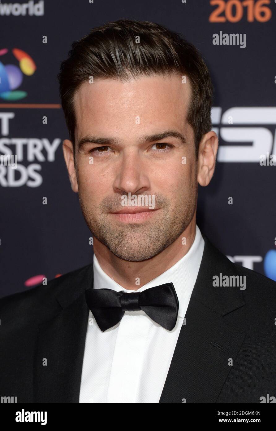 Gethin Jones arriving at the BT Sport Industry Awards 2016, Battersea