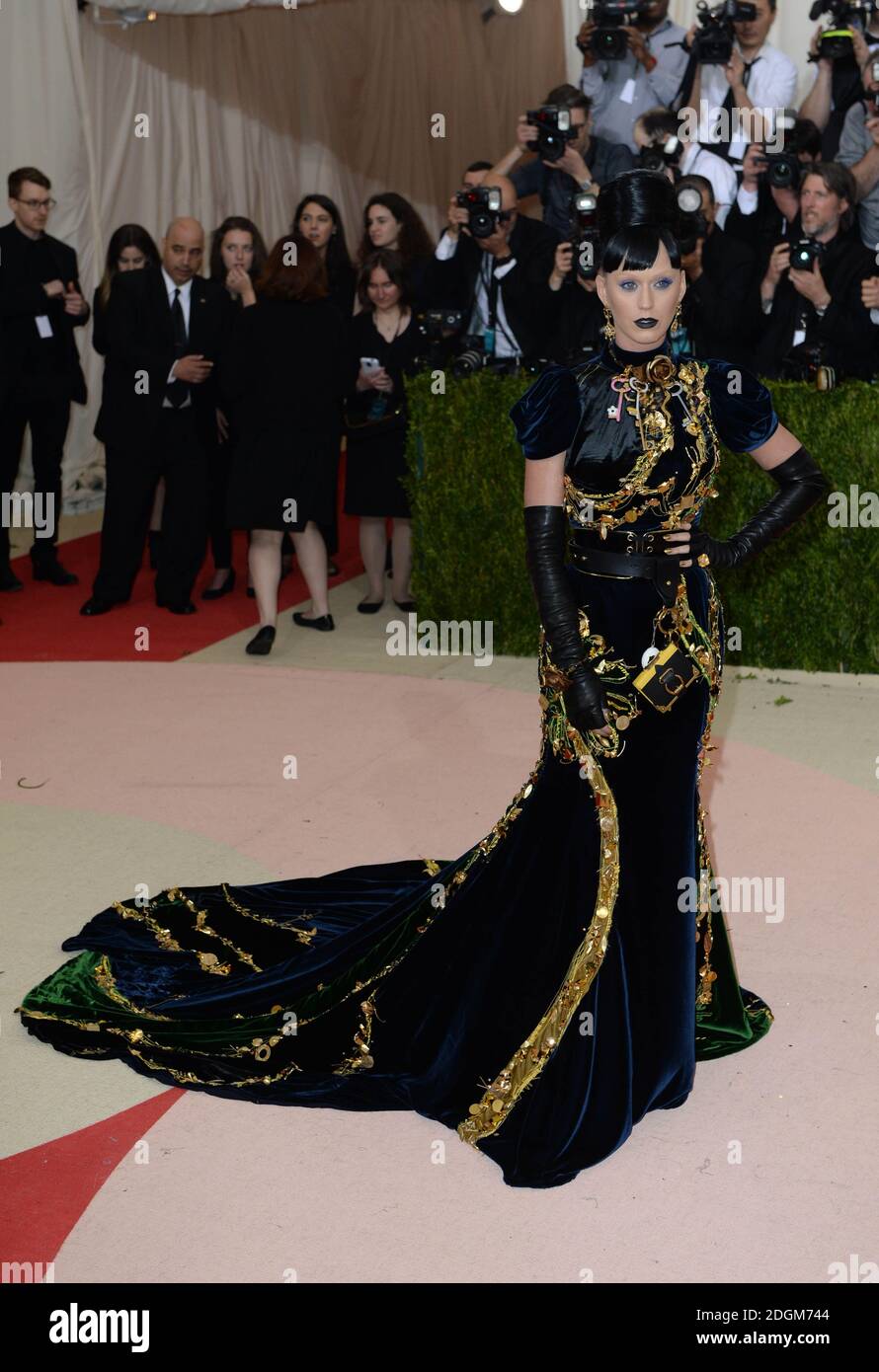 Katy Perry attending The Metropolitan Museum of Art Met Gala 2016, in