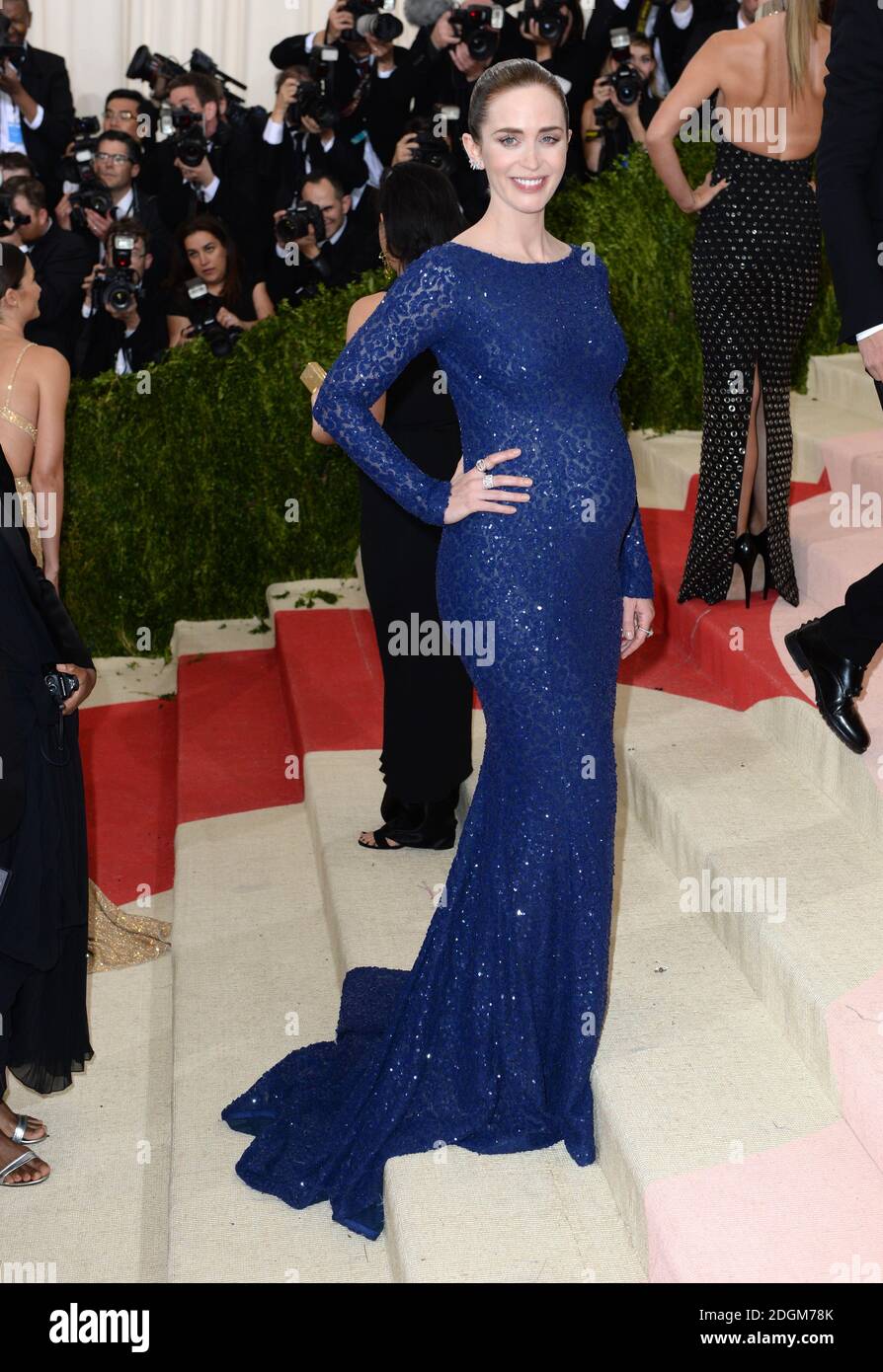 Emily Blunt attending The Metropolitan Museum of Art Met Gala 2016, in