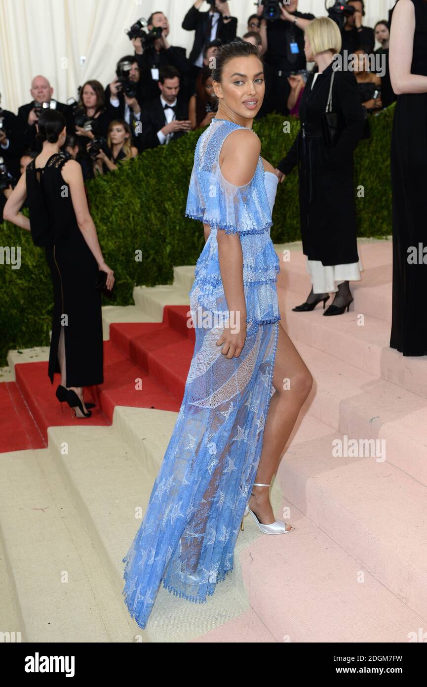 Irina Shayk attending The Metropolitan Museum of Art Met Gala 2016, in ...